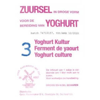 Joghurt Kultur / VE 3 Beutel je Pkg.
