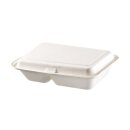 Menübox 2-geteilt, Bagasse, 230 x 150 mm