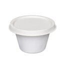 Dressingcup mit Deckel 120ml, Bagasse, Ø 75 mm